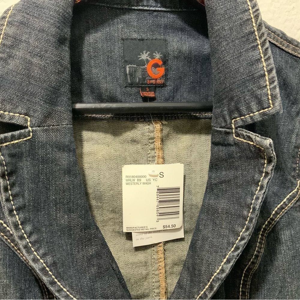New G by guess Jean jacket size small short sleeves - Picture 4 of 10